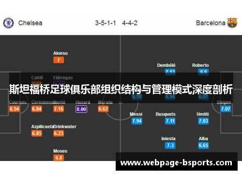 斯坦福桥足球俱乐部组织结构与管理模式深度剖析
